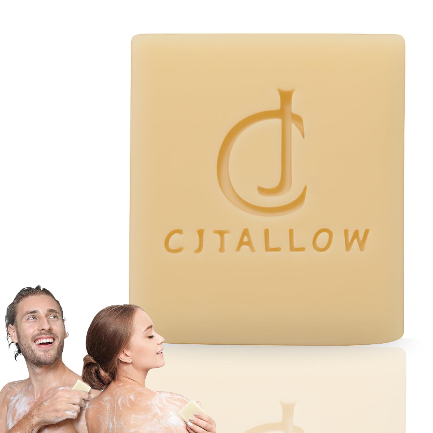 CJTALLOW Hand-Crafted Beef Tallow Traditional Soap Bar Pure Tallow Soap MADE in 