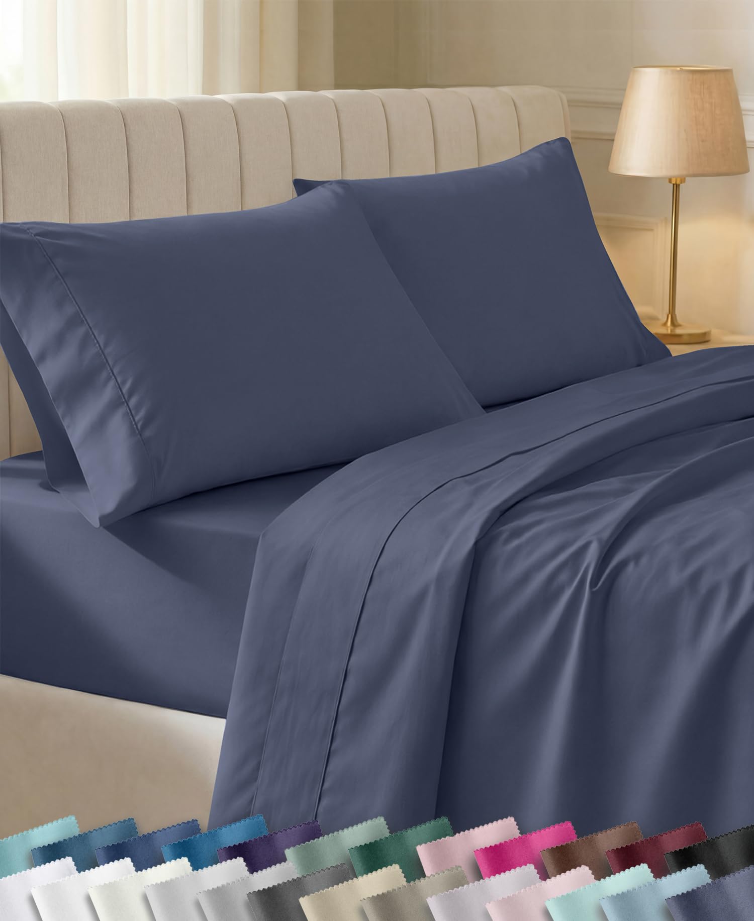 California Design Den Full Size Sheet Set - 400 Thread Count 100% Long Staple Co