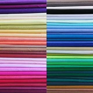 50pcs 5 x 5 inches Cotton Fabric Bundle-Solid | Multicolor Cotton Fabric Bundle Squares for Quilting Sewing, Precut Fabric Squares for Craft