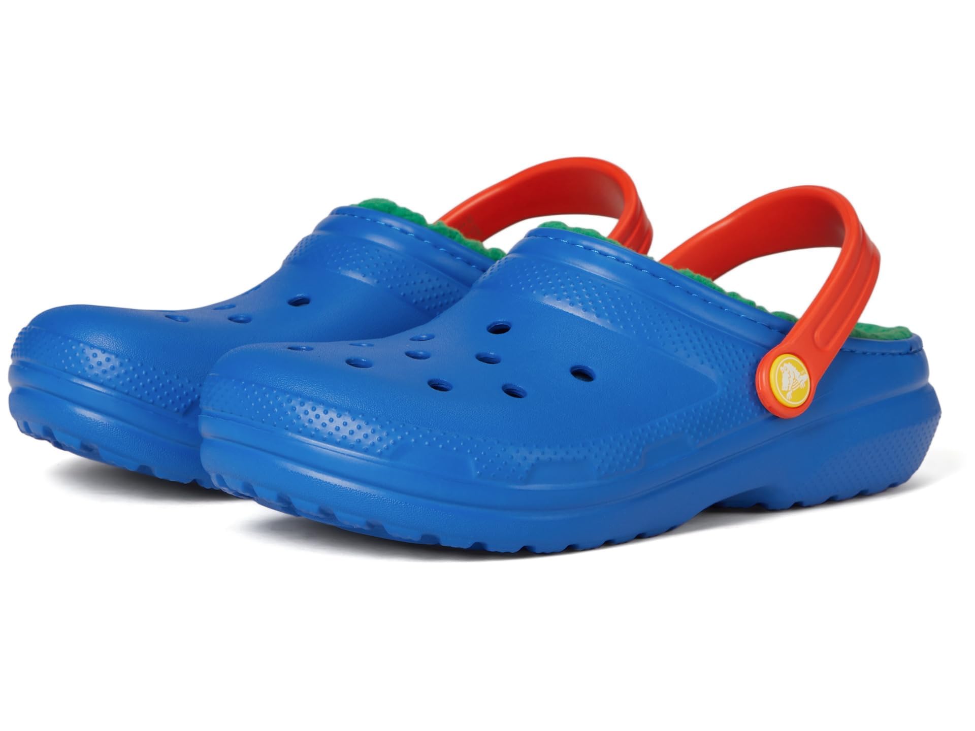 Crocs Kids Unisex Classic Lined Clog (Little Kid/Big Kid) Blue Bolt/Multi 12 Med