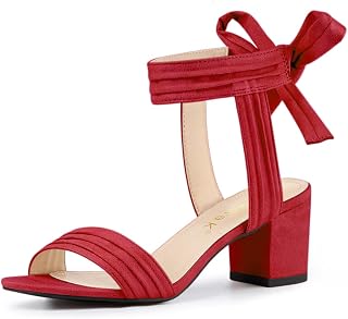 Allegra K Ux Us G17070300ux0084 Women's Ankle Tie Heels Sandal