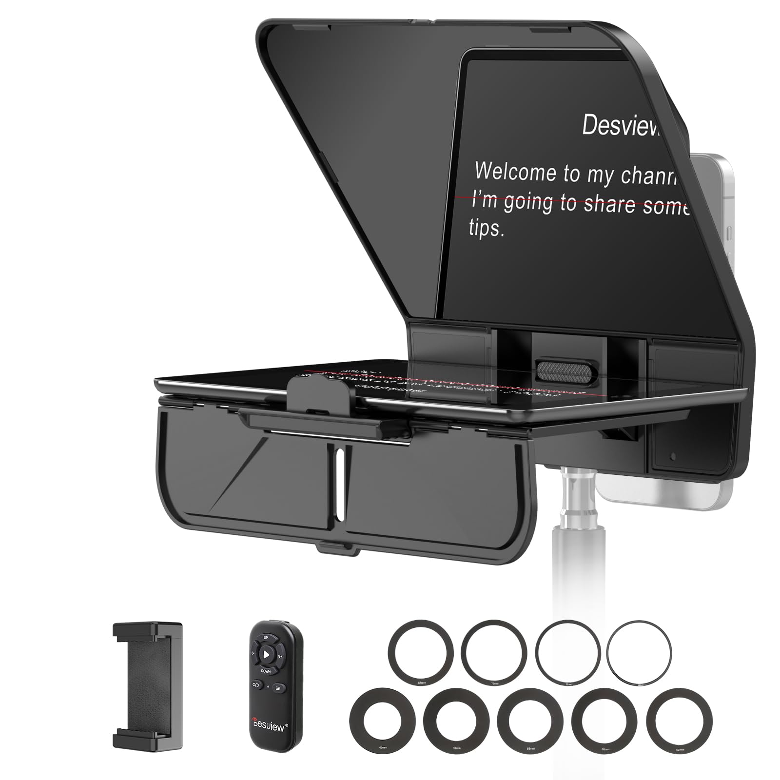 Desview T5 Teleprompter for Smartphone & Tablet, Video Recording | Compatible wi