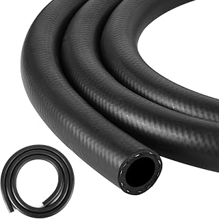 1/2 Inch (12mm) ID Fuel Line Hose 6.5FT NBR Rubber Push Lock Hose High Pressure 300PSI for Automotive Fuel Systems Engines