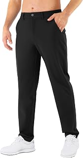 Mens Golf Pants Stretch Classic Fit Dress Pants 30"/32"/34" Quick Dry 6 Pockets Water-Resistant Casual Trousers