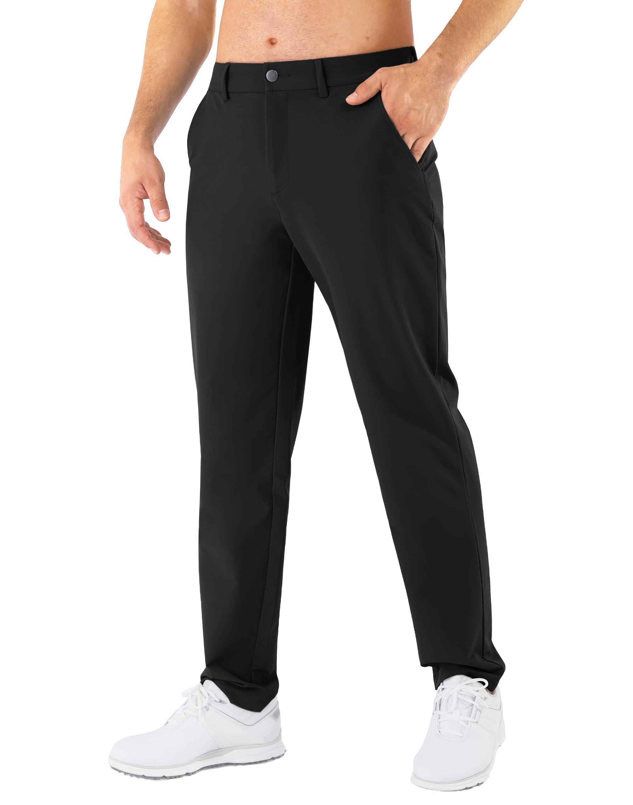 Mens Golf Pants Stretch Classic Fit Dress Pants 30"/32"/34" Quick Dry 6 Pockets 