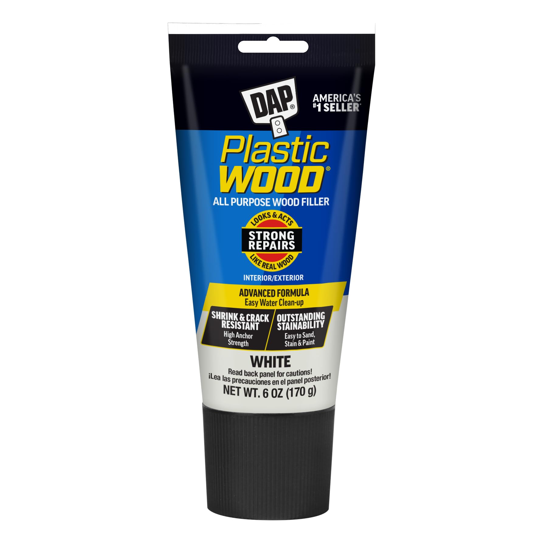 6 Oz. DAP 00585 White Plastic Wood Latex-Based All Purpose Wood Filler | Wood Fi