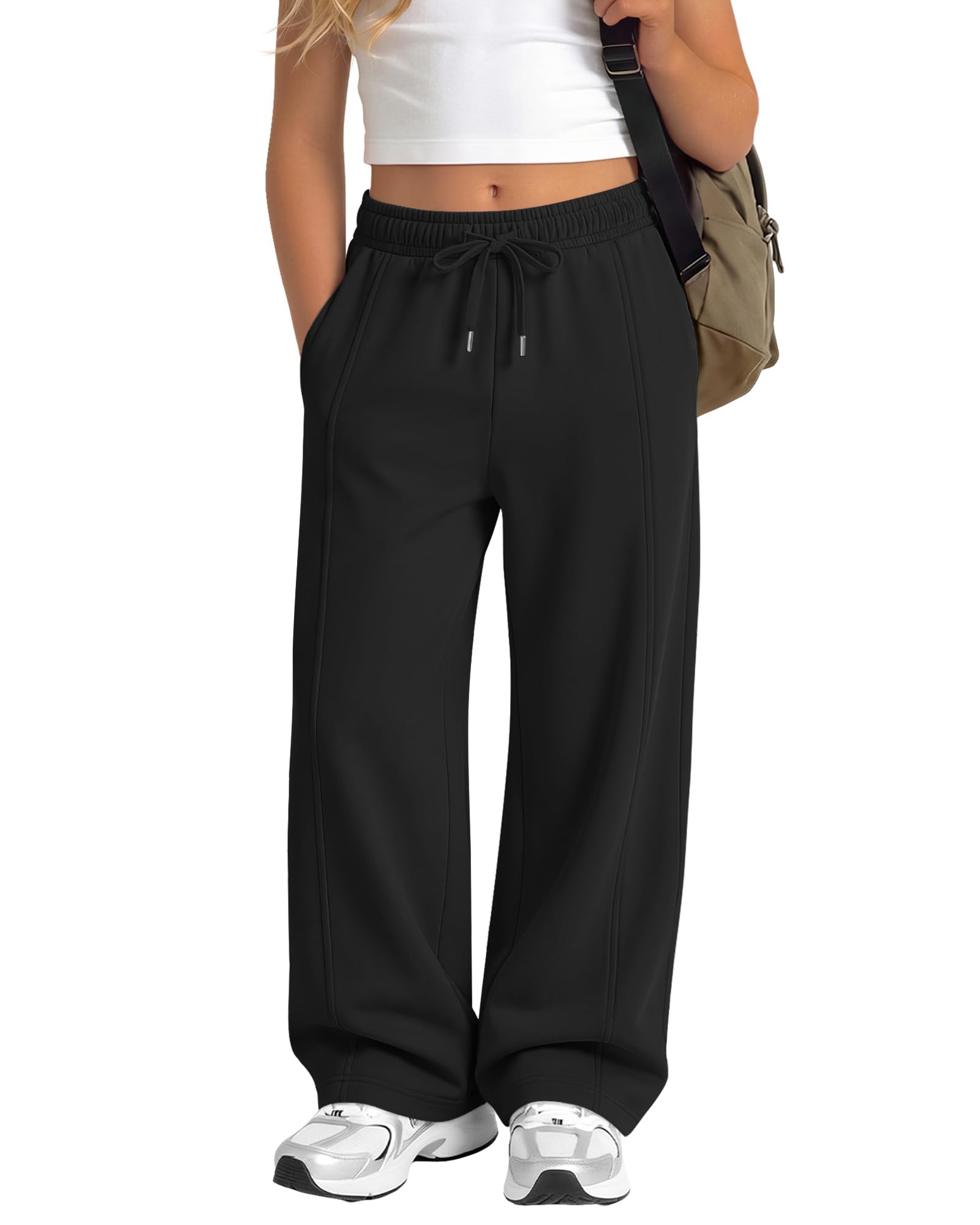 Girls Baggy Elastic Sweatpants with Pockets