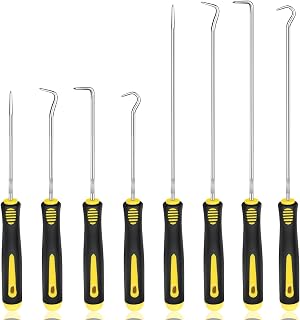 Aleric 8 Pieces Pick and Hook Tools Set, Precision Automotive Pick Tool for Car Auto Oil Seal, Pick Set Mechanic, Picks Tool Set to Remove Hoses and Gaskets, Pick Hooks Puller Remover Kit