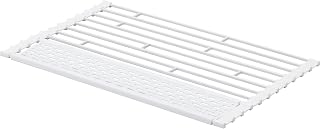 Yamazaki 5057 Folding Colander, Tower with Silicone Tray, S, White, Approx. 16.5 x 10.2 x 0.3 inches (42 x 26 x 0.8 cm), Tower with Tray for Draining, Storage Colander