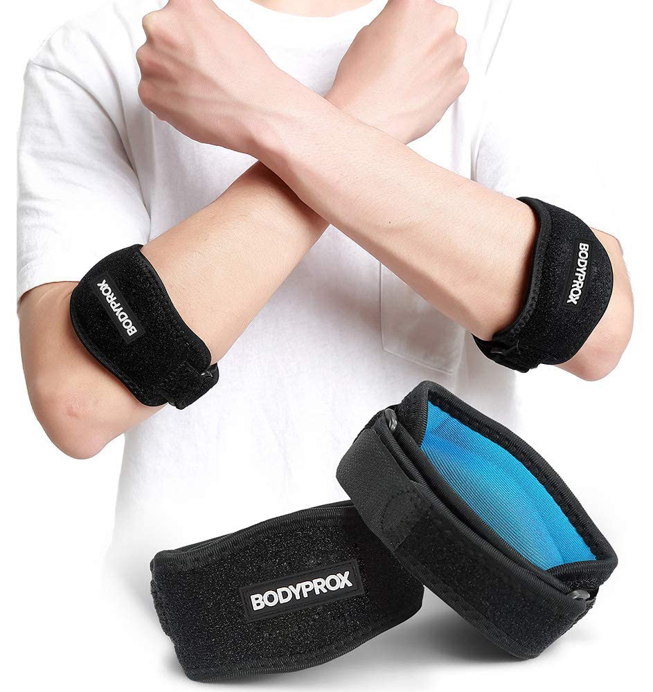 Bodyprox Elbow Brace 2 Pack for Tennis & Golfer's Elbow Pain Relief | Adjustable