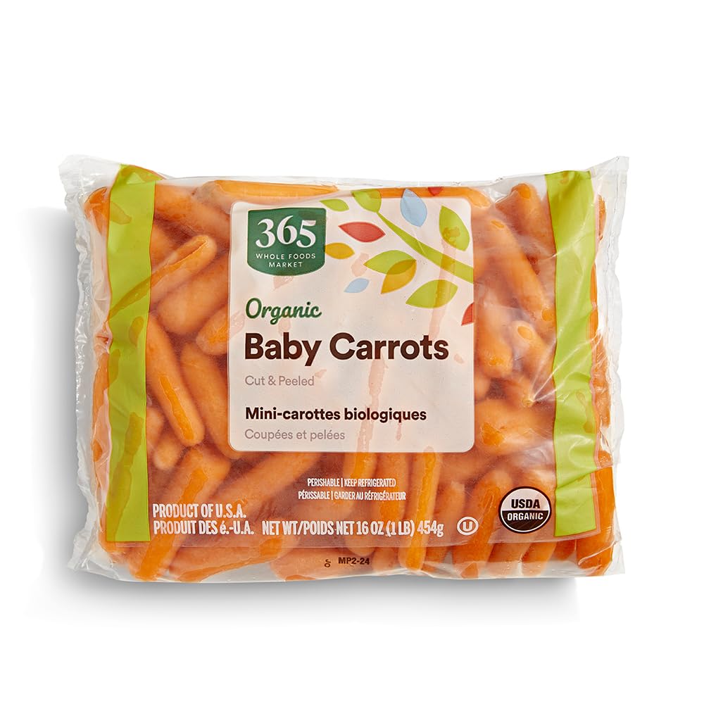 365 By Whole Foods Market Organic Peeled Baby Carrots, 1 lb