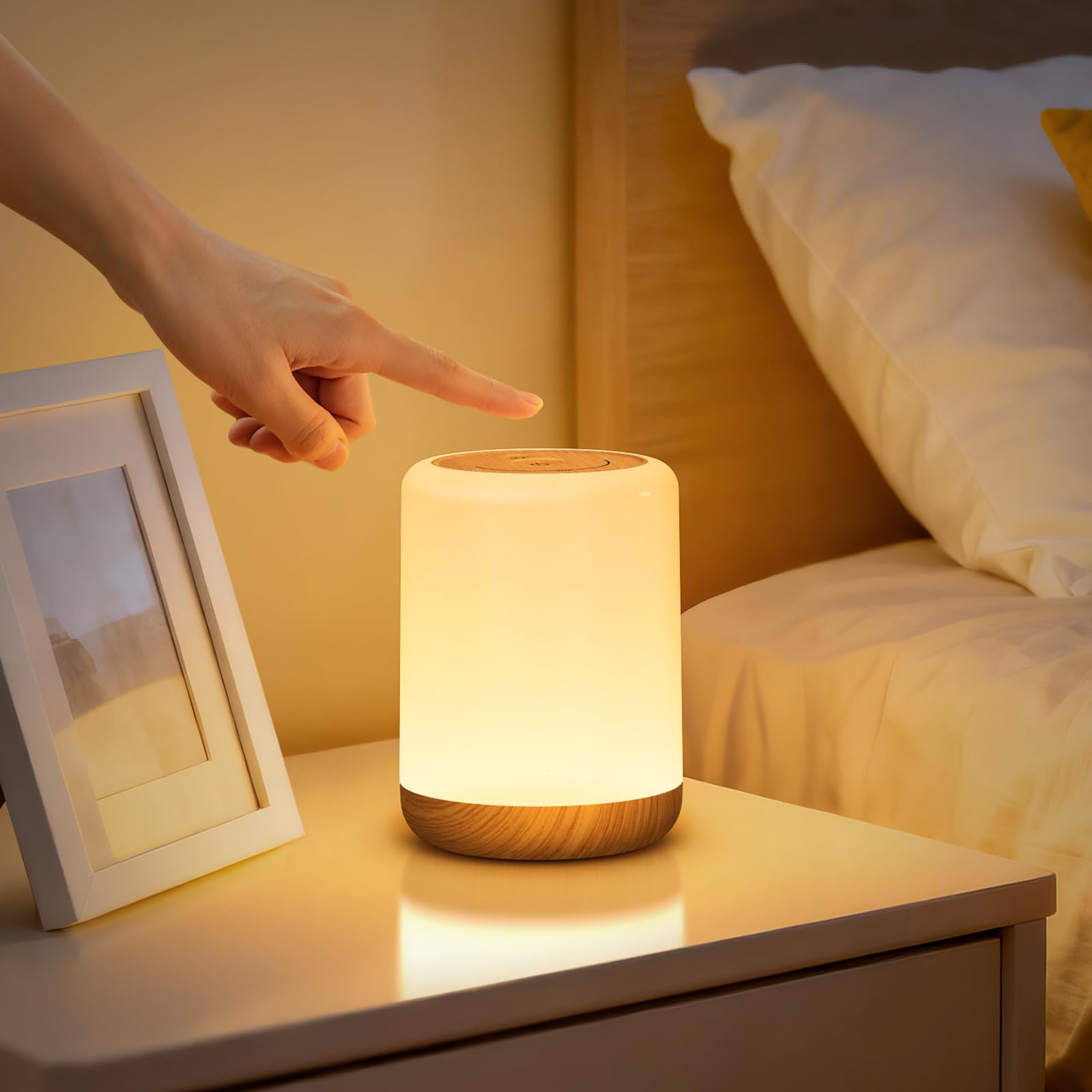 MEDE Night Light, Dimmable Bedside Lamps with RGB for Toddler, Kids, Adults | 3 