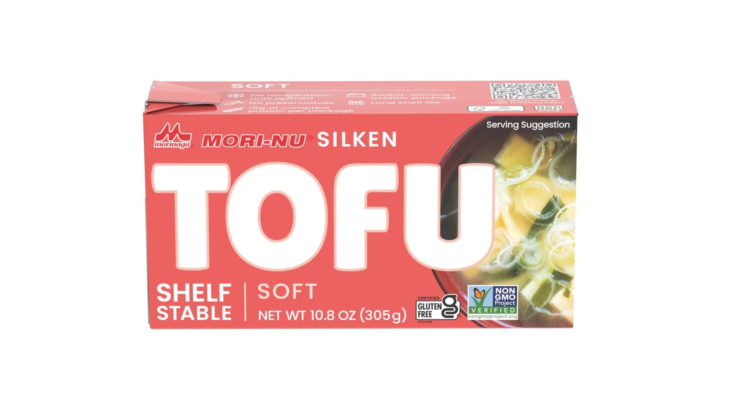 Mori-Nu Silken Tofu Soft, Shelf Stable, 10.8 oz, Case of 12 Packs | Blends and T