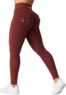 YEOREO CoreFlex - Leggings con bolsillos para mujer, leggings de entrenamiento, cintura cruzada, levantamiento de glúteos, gimnasio, yoga