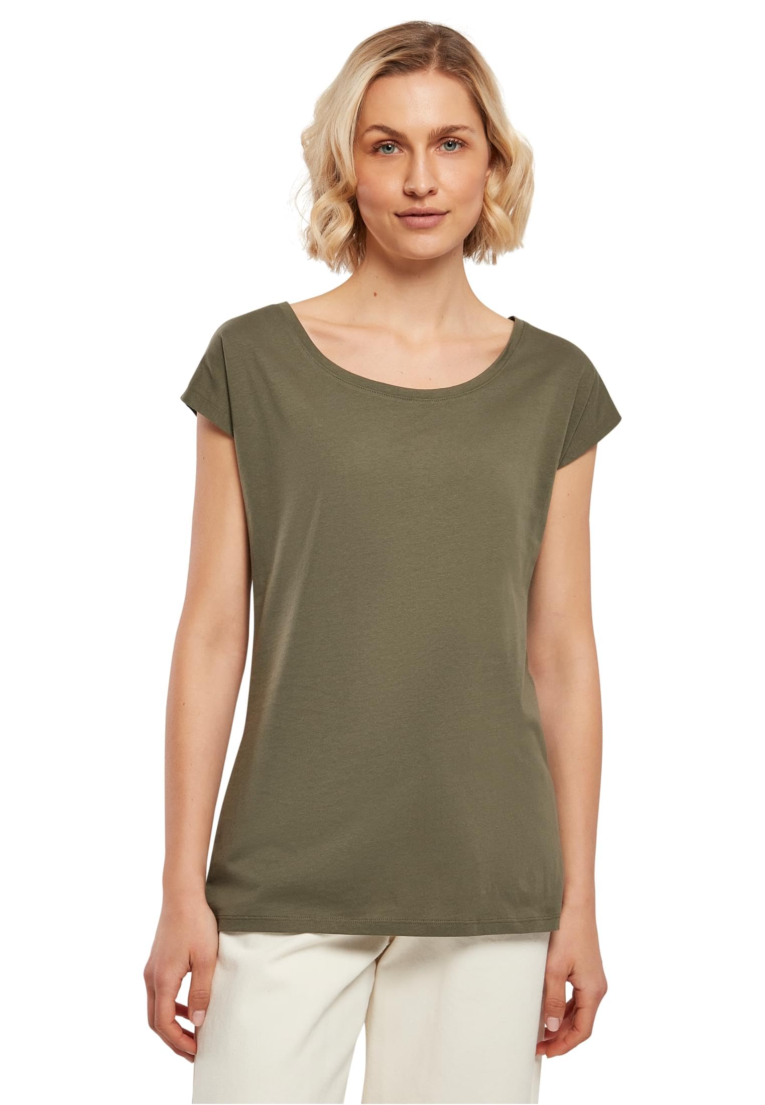 Build Your Brand Women's Bb013-ladies Wide Neck Tee T-Shirt