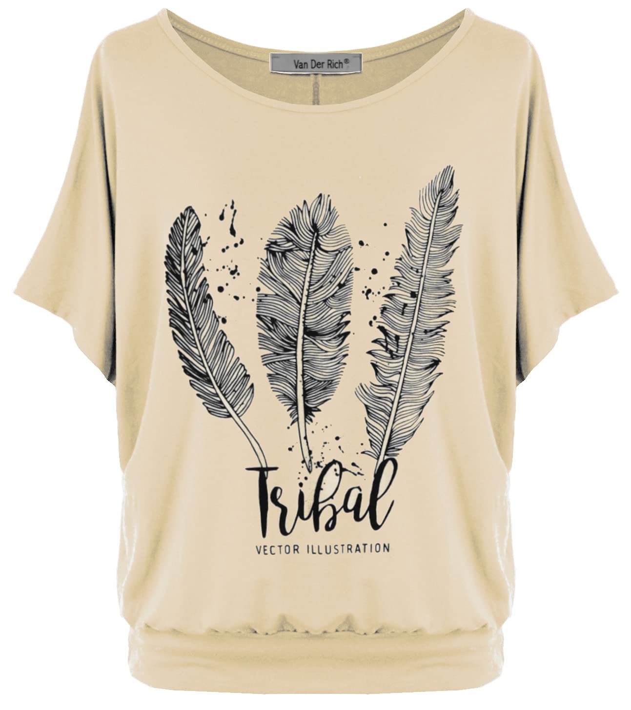 Van Der Rich® Women’s Oversized T-shirt with Batwing Sleeves