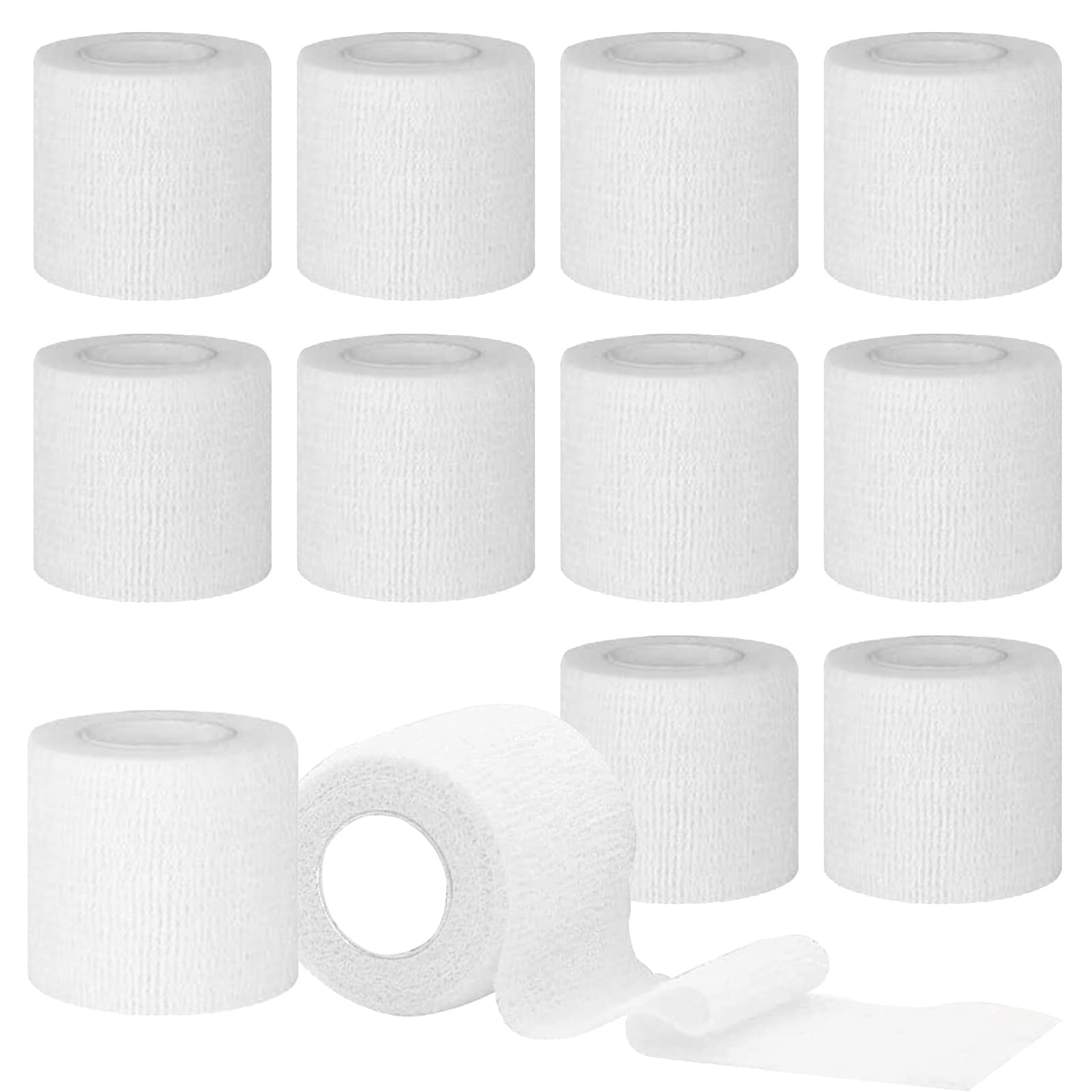 12 Rolls Self Adhesive Bandage Tape,5cm x 4.5m Elastic Cohesive Bandages | Sock 