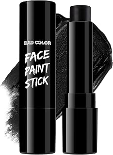 BADCOLOR Black Cream-Blendable Face Body Paint Stick for Adults Children Eye Black Softball Football Baseball Sports , Non-Toxic Hypoallergenic for Halloween SFX Makeup Cosplay Joker Costume Parties