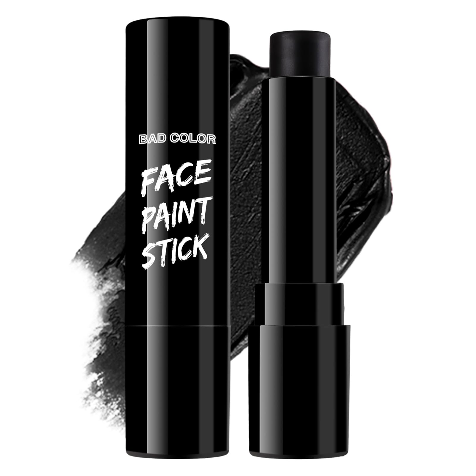BADCOLOR Black Cream-Blendable Face Body Paint Stick for Adults Children Eye Bla