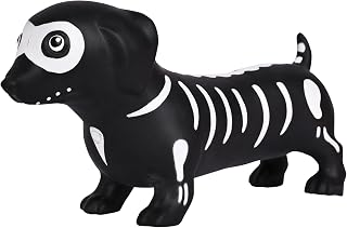 Toymendous Squishy Weenie Dog - Skeleton | Halloween Squishy Sensory Fidget Toy for Kids Ages 3+, Soft Cotton Filled Wiener Dog Stress Relief Toy