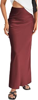 Women's Satin Silky Maxi Skirt