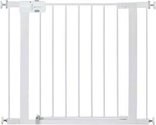 Safety 1st Easy Install Walk Thru Baby Gate for Doorway With Door, Dog Gates, Fits 29"-38", Easy Install 28" Tall, White
