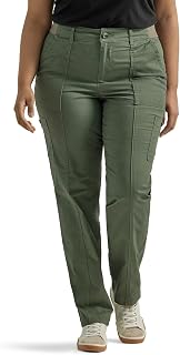 Lee Pantaloni da Donna per Taglie Forti Ultra Lux Comfort con Flex-to-Go, Olive Grove, 14, 46 più
