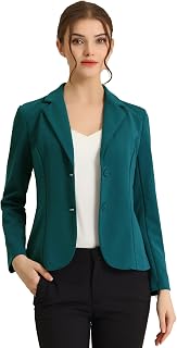 Allegra K Women's Work Office Blazer Long Sleeve Jacket Suit Blazers