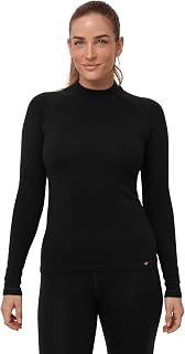 DANISH ENDURANCE Merino Wool Thermal Tops Womens, Heavyweight 250 GSM