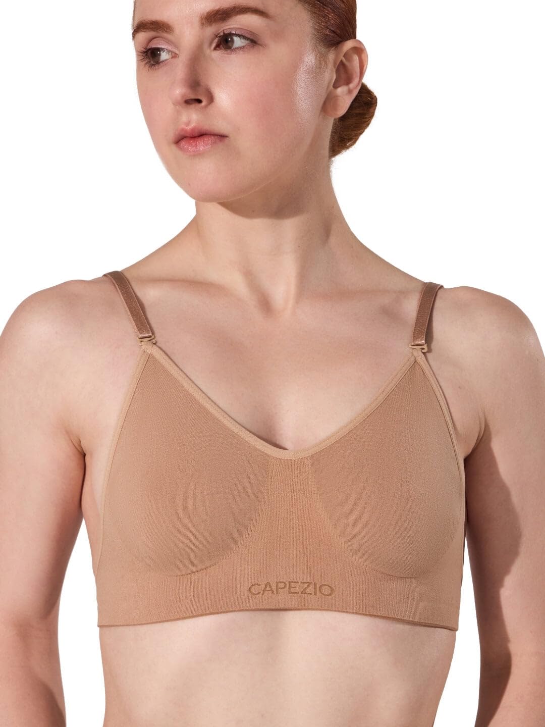 Capezio Women's Seamless Transparent Back Bra (Pack of 1)