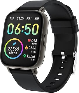 Motast Smart Watch, Fitness Tracker 1.69'' HD for Men Women, Step Counter | Heart Rate & Sleep Monitor, IP68 Waterproof Activity Tracker, Sports Smartwatch for iOS Android, 24 Sports Modes