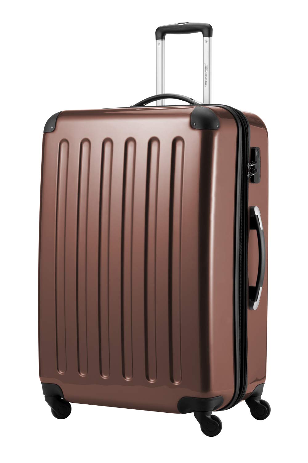 HAUPTSTADTKOFFER Valigia rigida Alex, 75 cm, 130 L., TSA, Moca (Marrone)