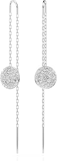 Swarovski Meteora Earrings Collection, Meteor Inspired Design with Snow Pavé of Clear Round Crystals