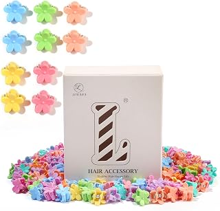 50 Pieces Women Hair Clips - Mini Flower Hair Clips Cute Colorful Hair Clips for Thick, Thin, Medium, Thin, Thin, Fine Hairstyles Plastic Hair Accessories