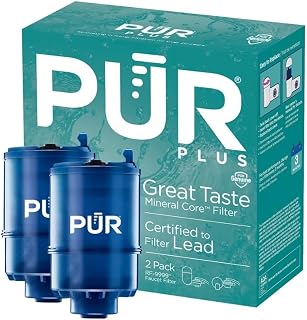 PUR PLUS Faucet Mount Replacement Filter 2-Pack, Lead Reduction, RF99992 | Mineral core technology, filters water over natural minerals, crisp taste, up to 6-month supply