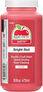 Apple Barrel Acrylic Paint in Assorted Colors (16 Ounce), 21123 Bright Red