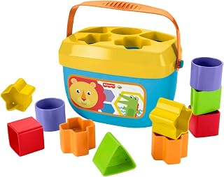 Fisher-Price My Shape Sorter, Baby Toy | FFC84 Set of 10 Stacking Shapes with Bucket, Sorting Set from 6 Months