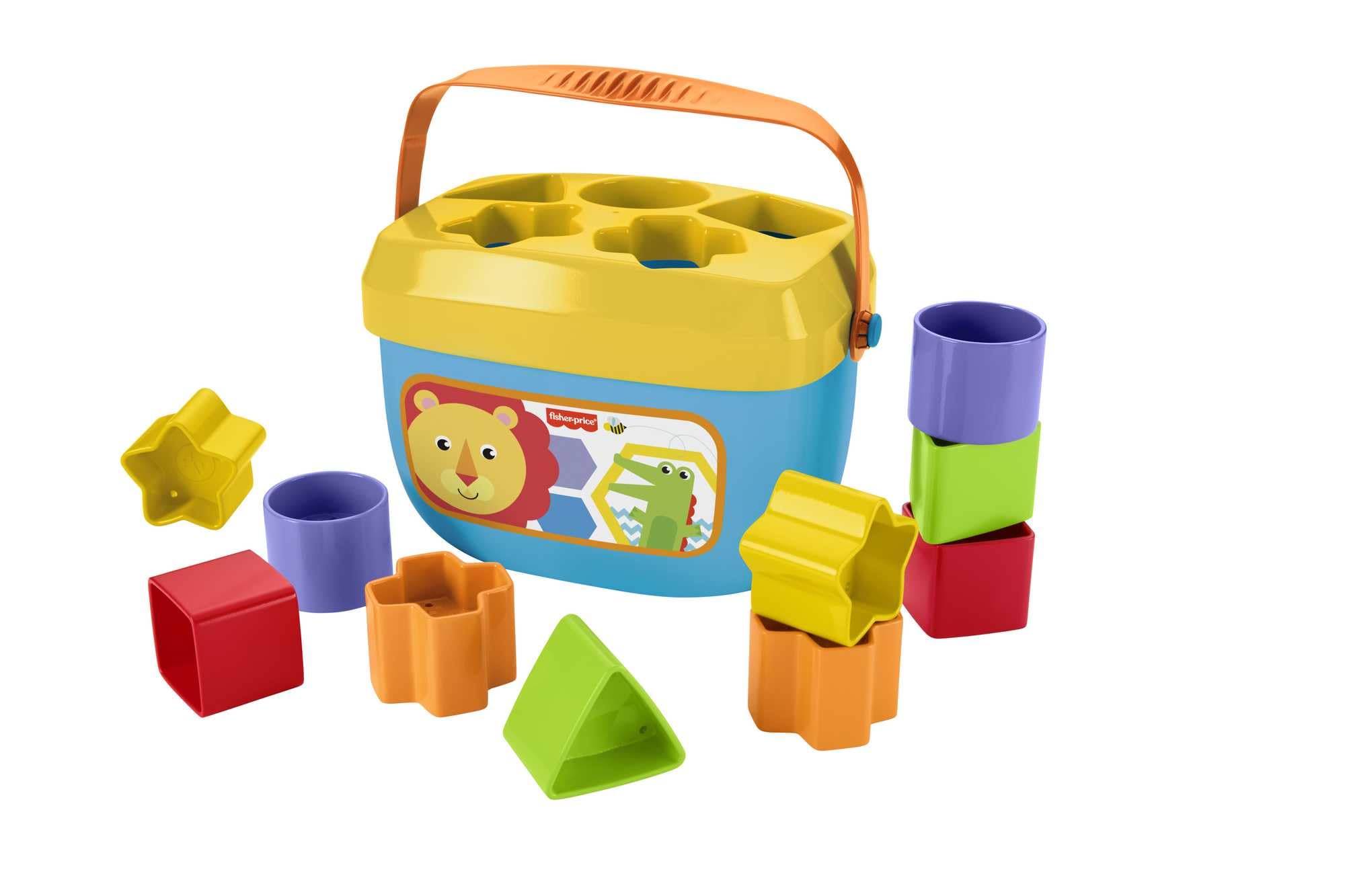 Fisher-Price My Shape Sorter, Baby Toy | FFC84 Set of 10 Stacking Shapes with Bu