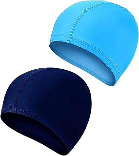 2 Swimming Caps for Kids Girls Boys Adult Light Swimming Cap Swim Hats Kid | Comfortable,Super Stretch No Pull Hair Swimming Hats for Long and Short Hair,Durable & High Elastic