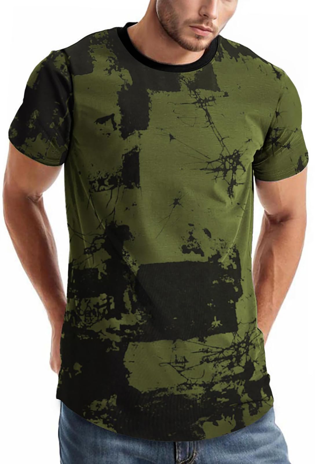 comefohome Mens T-Shirts Graphic Fashion Tshirt UK Casual Short Sleeve Tee Tops 