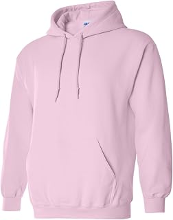 Gildan Blank Hoodie – Hooded Sweatshirt – Unisex Style 18500 Adult Pullover, pink light