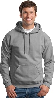 Gildan Blank Hoodie – Hooded Sweatshirt – Unisex Style 18500 Adult Pullover, Sport Grey