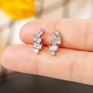 Chic and trendy stud earrings. Shiny Cubic Zirconia Delicate and elegant ear accessories Women