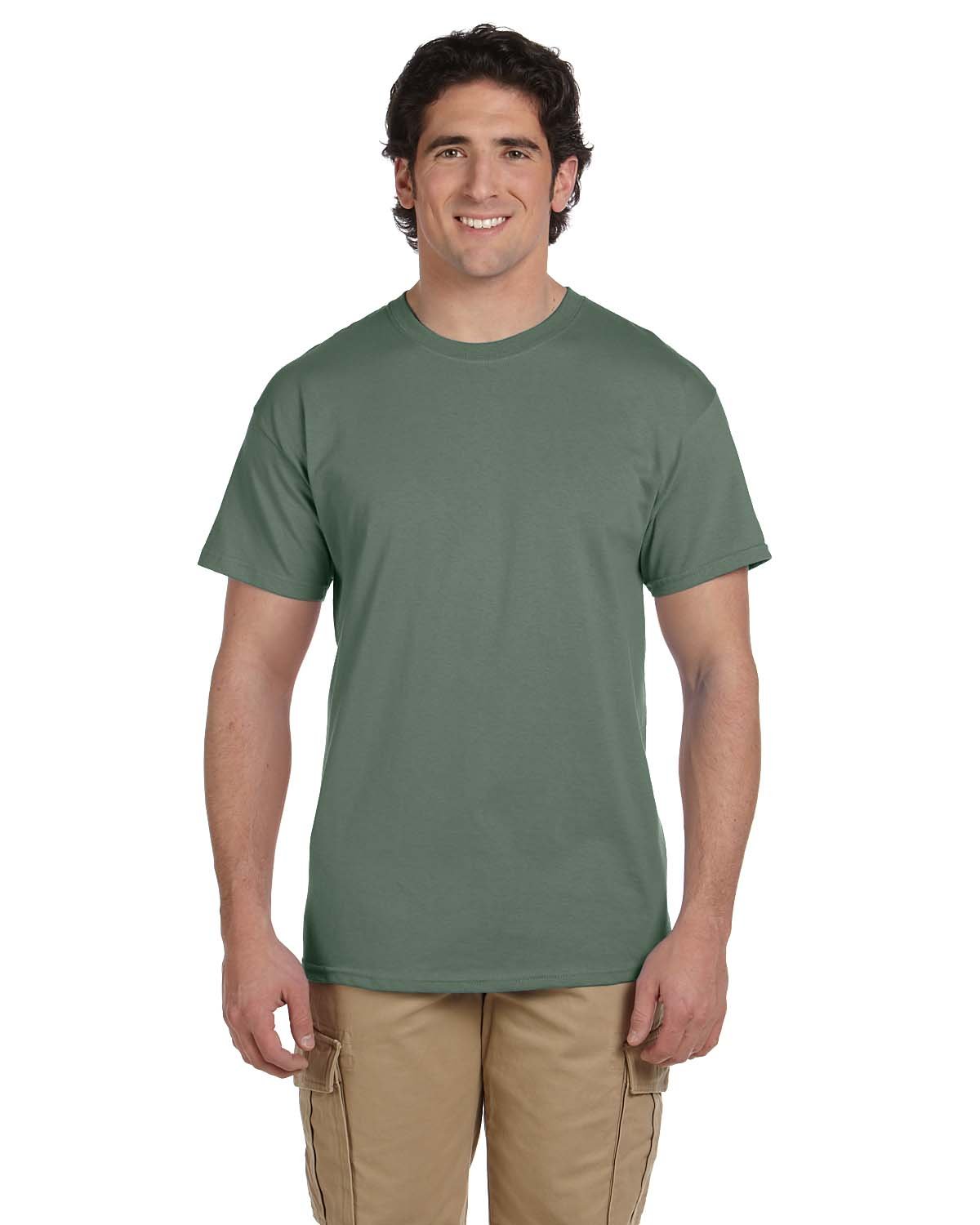 Hanes ComfortBlend EcoSmart Men`s Crewneck T-Shirt, 5170, S, Heather Green