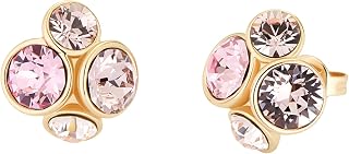 Ted Baker London Lynda Jewel Cluster Stud Earrings for Women (Gold/Pink Multi Crystal)