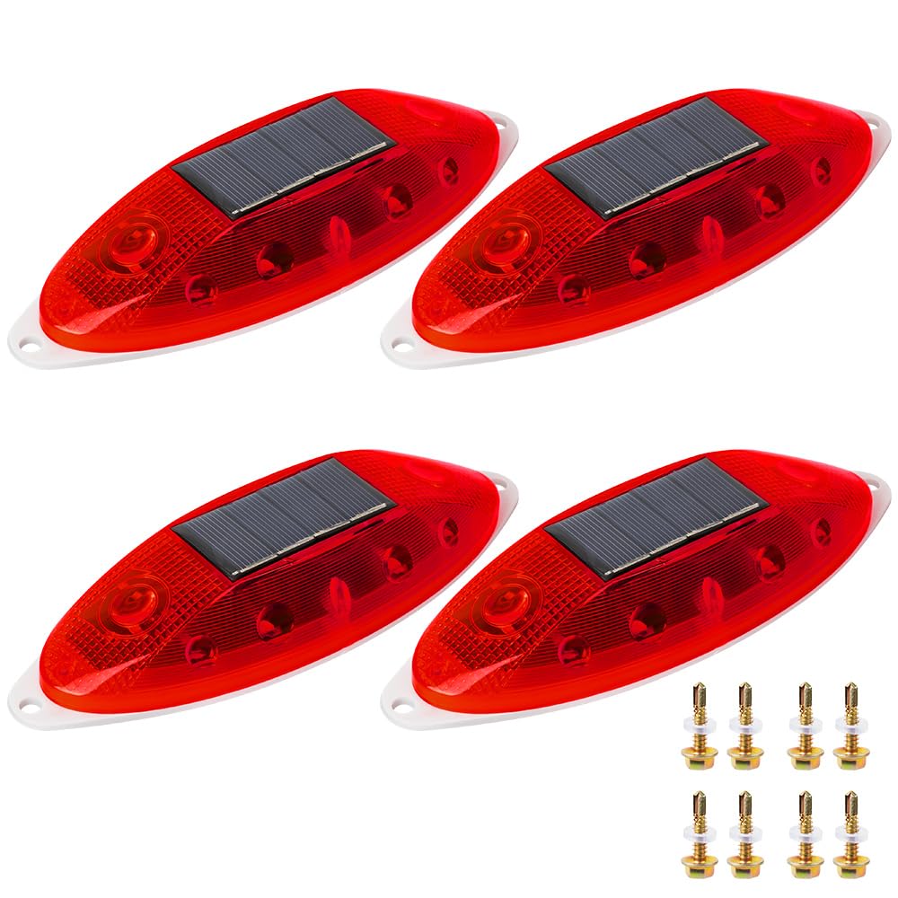 Solar Strobe Warning Light Sensitive LED Warning Lamp Super Bright IP65 Waterpro