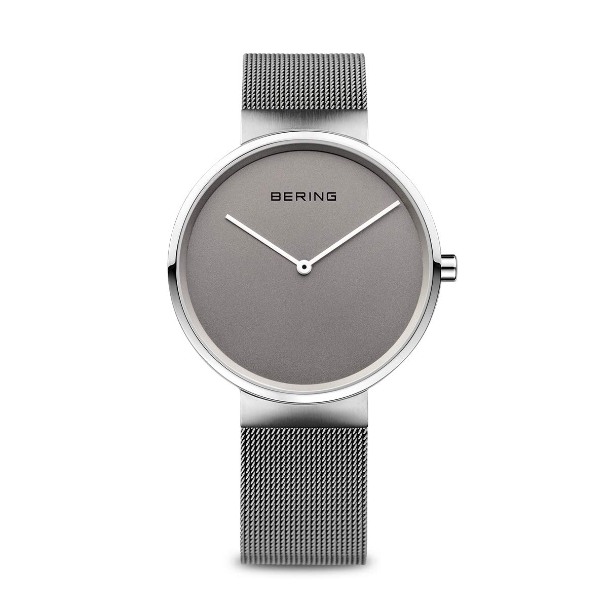 Bering Unisex Quartz Watch, 39 mm Stainless-Steel Case and Dial, Milanese Strap,