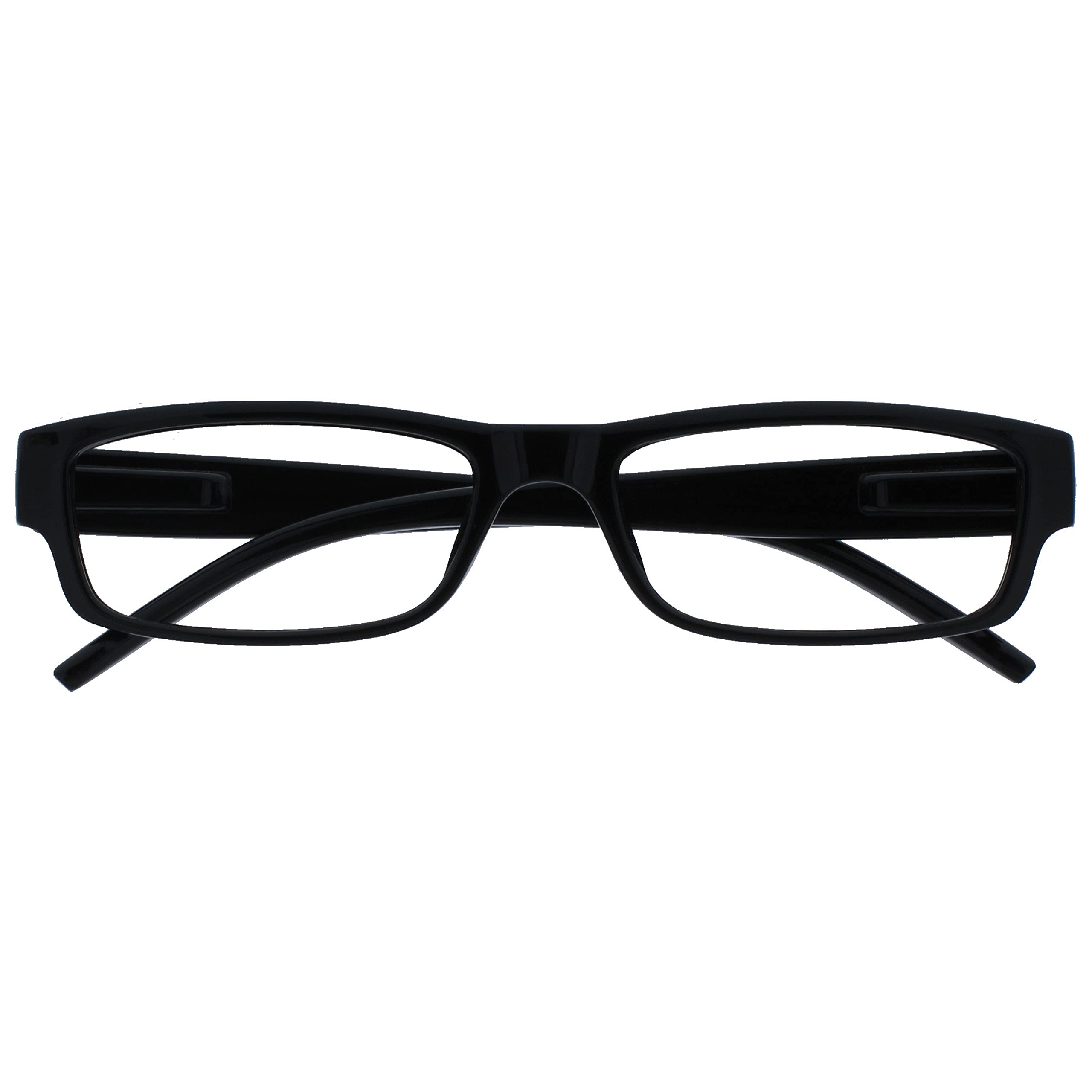 OPULIZE Ace Reading Glasses, Black, +2.50 Diopters Unisex