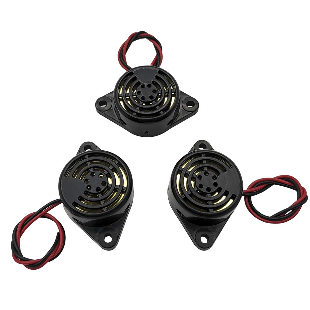 WEICHUANG 3PCS DC 3-24V 90dB Active Piezo Electronic Buzzer Beep Tone Alarm Ring