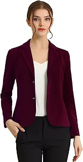 Allegra K Women's Work Office Blazer Long Sleeve Jacket Suit Blazers